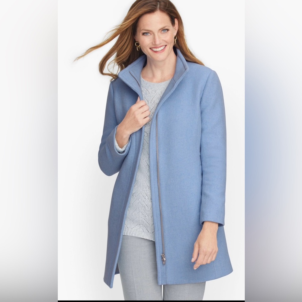 Talbots Albury Italian Wool Stadium Coat Womens Size 10 - NWOT